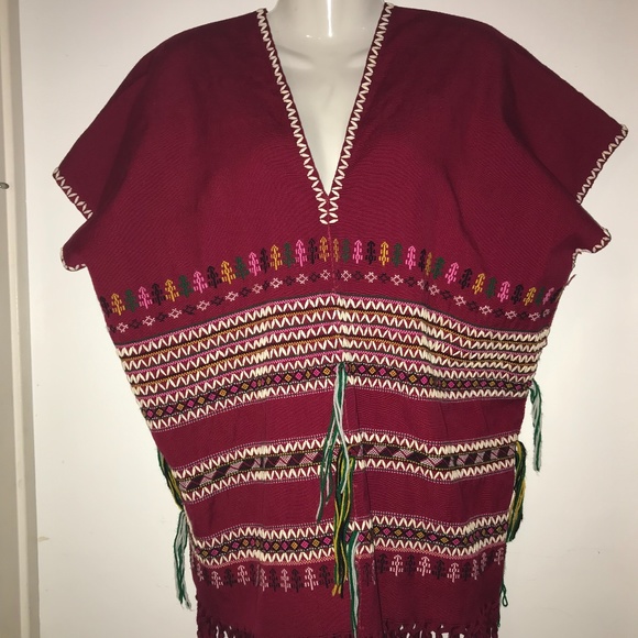 Thai Indigenous Ethnic Fringed Poncho TopRARE DESIGN (F/M)